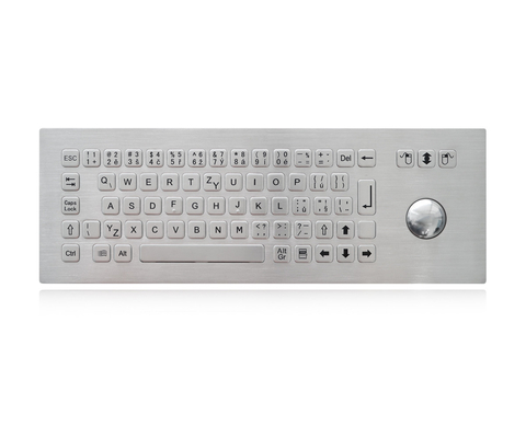 IP65トラックボール破壊者の抵抗力があるキーボードが付いている静的な評価されるキオスクのキーボード
