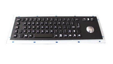 習慣SSの利用できるVandalproof密封された黒い金属のキーボード インターフェイスPS2/Usb