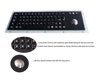 トラックボール黒の金属のキーボードが付いているIP67パネルによって取付けられるキーボード