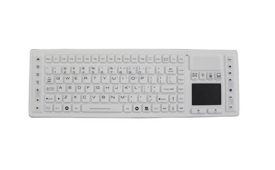 衛生学のための険しいタッチパッドのシリコーンの産業デスクトップのキーボード