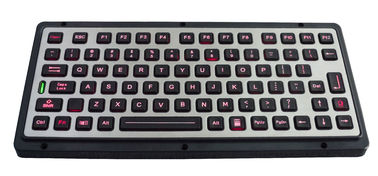 82のキーIP65はファンクション キーのステンレス製のバックライトを当てられた険しいキーボードにブラシをかけました