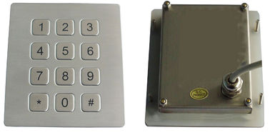 RS232 インターフェイスちり止めの産業平らなキー自動支払機の金属のキーパッド 12 のキー