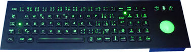 黒い色は機械トラックボール セリウム、FCC、ROHS が付いているバックリット USB のキーボードを照らしました