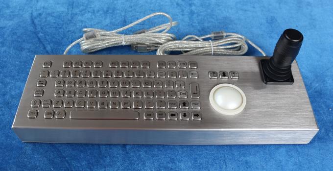 平らなデスクトップのステンレス鋼のキーボードのコンパクトのフォーマットIP68の動的破壊者の証拠