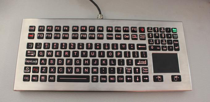 タッチパッドの調節可能なバックライトが付いている116のキーの洗濯できる産業キーボード