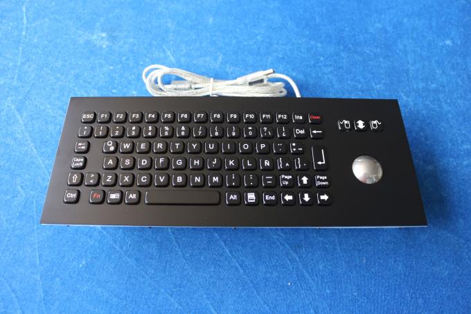 トラックボール86キーの黒い産業カスタマイズされたステンレス鋼のキーボード