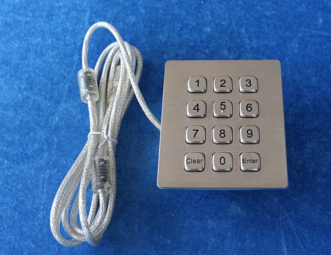 動的防水IP67ステンレス鋼の数字キーパッド12のキーの破壊者の証拠
