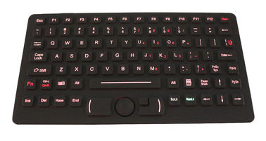 Fsrのマウスが付いている赤いバックライトを当てられたシリコーンの産業キーボード、Emcの広い温度のキーボード