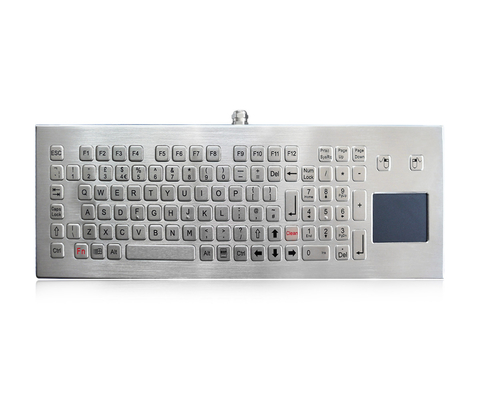 タッチパッドIP68の防水デスクトップの金属のキーボードが付いているステンレス鋼の産業キーボード