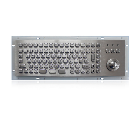 IP65屋外産業キオスクのために険しいトラックボールが付いている防水密集したステンレス鋼のキーボード