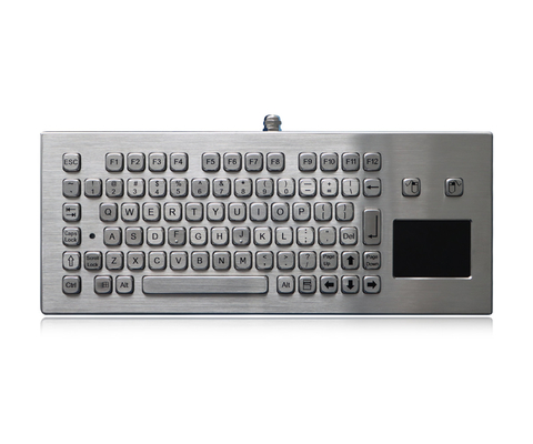 IP65 USBの炭鉱のためのタッチパッドが付いている耐圧防爆ブラシをかけられたステンレス鋼のキーボード