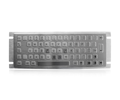 産業キオスクのUSBおよび背面パネル土台が付いている小型ステンレス鋼の金属のキーボード