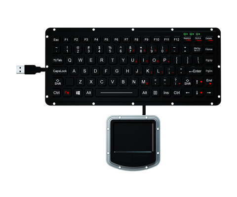 IP65 シリコンゴム 軍事キーボード PS2 USB 400DPIタッチパッド