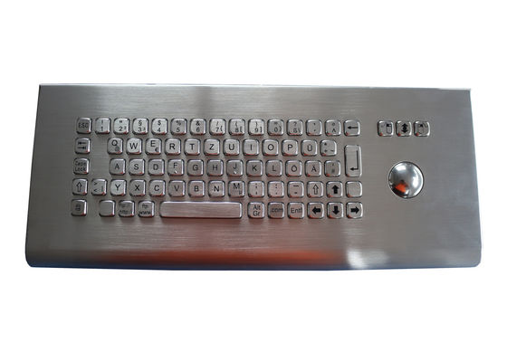 SUS304 IP68のMechanicallのトラックボールが付いている壁に取り付けられた金属のキーボード