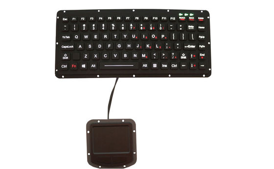 IP67シリコーン ゴムの400DPIタッチパッドが付いている軍のキーボードPS2 USB