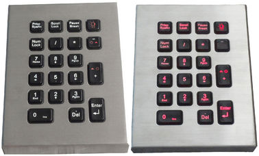IP65 21 主海洋のキーボード、赤いバックライトが付いているステンレス鋼のキーボード