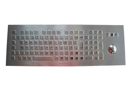 38.0mmのトラックボールとの産業洗濯できるステンレス鋼のキーボード800 DPI