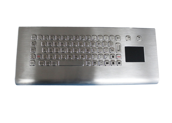 タッチパッド、68 キーが付いている容易できれいなロング ストロークのキオスクの産業壁に取り付けられたキーボード