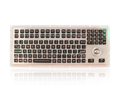 険しい海洋のキーボードの数字IP65トラックボール バックリットのキーボード