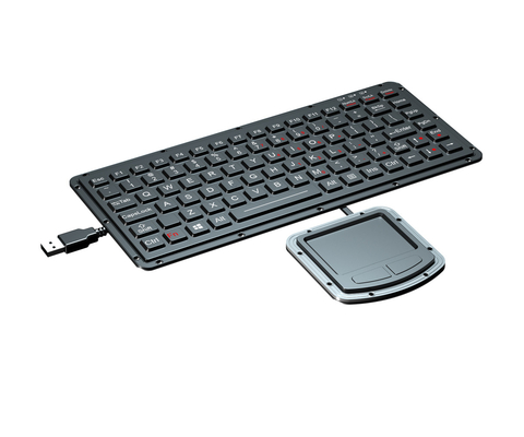 IP65 シリコンゴム 軍事キーボード PS2 USB 400DPIタッチパッド