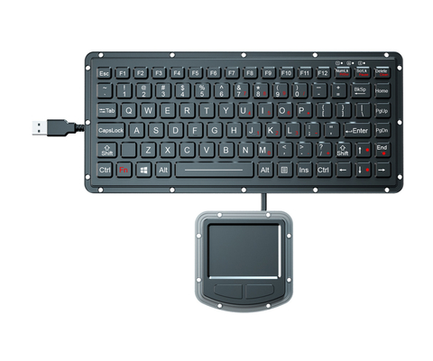 IP65 シリコンゴム 軍事キーボード PS2 USB 400DPIタッチパッド